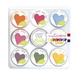 Les Macarons|Les Cupcakes<ScrapCooking 9 Colorants d'origine naturelle en poudre,