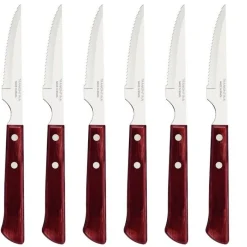 Couteaux<Tramontina 6 couteaux à steak Rouge Spanish,