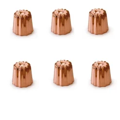 Moules À Pâtisserie|Moules Anti-Adhérent<Mali's 6 Moules à cannelés cuivre 35 mm,