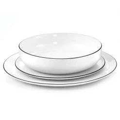 Les Assiettes Creuses<AMEFA Assiette à salade et pâtes Yaka Noir, Médard de Noblat