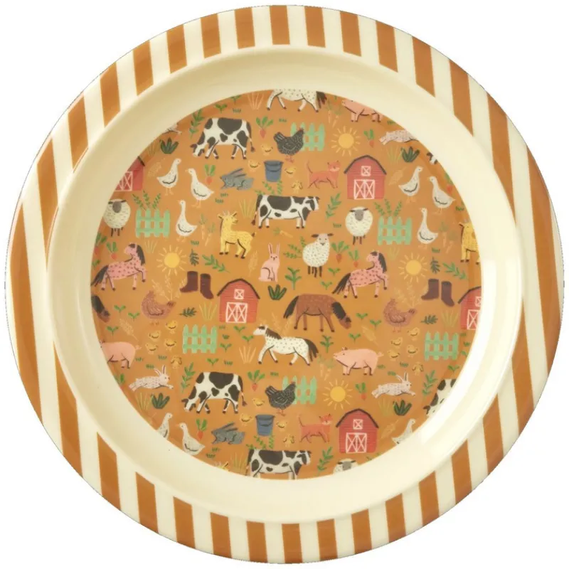 La Vaisselle Pour Enfant<Rice Assiette Plate 22 cm Ferme,