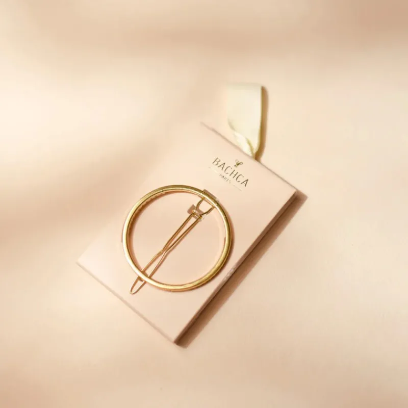 Les Accessoires<Bachca Barrette Ronde Dorée,
