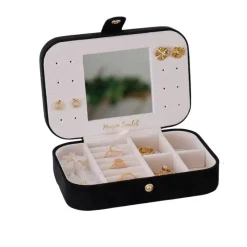 Les Bijoux|Les Accessoires<Maison Scarlett Boîte à Bijoux de Voyage Brigitte Velours Noir,