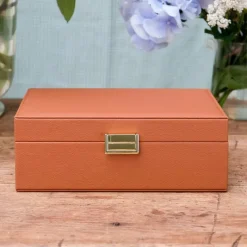 Les Bijoux|Les Accessoires<Maison Scarlett Boîte à Bijoux Louise Cuir Camel,