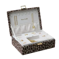 Les Bijoux|Les Accessoires<Maison Scarlett Boîte à Bijoux Louise Velours Léopard,
