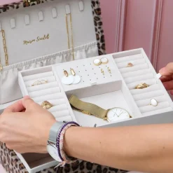 Les Bijoux|Les Accessoires<Maison Scarlett Boîte à Bijoux Louise Velours Léopard,