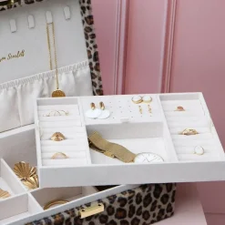 Les Bijoux|Les Accessoires<Maison Scarlett Boîte à Bijoux Louise Velours Léopard,