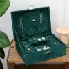 Les Accessoires|Les Bijoux<Maison Scarlett Boîte à Bijoux Louise Velours Vert,