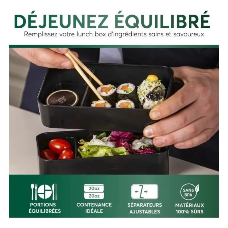 Boîtes Repas Et Accessoires<Umami Boîte Bento Modulable 1.5 L Vert Ardoise,