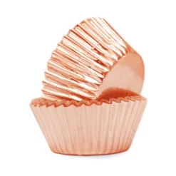 Les Cupcakes<ScrapCooking Boîte de +/- 48 caissettes rose gold,