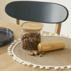 Boîtes Hermétiques<PEBBLY Boîte en verre couvercle bambou empilable,