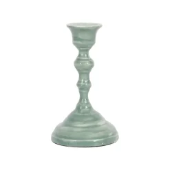 Photophores, Bougeoirs Et Chandeliers<Côté Table Bougeoir émaillé Baroque Sauge,