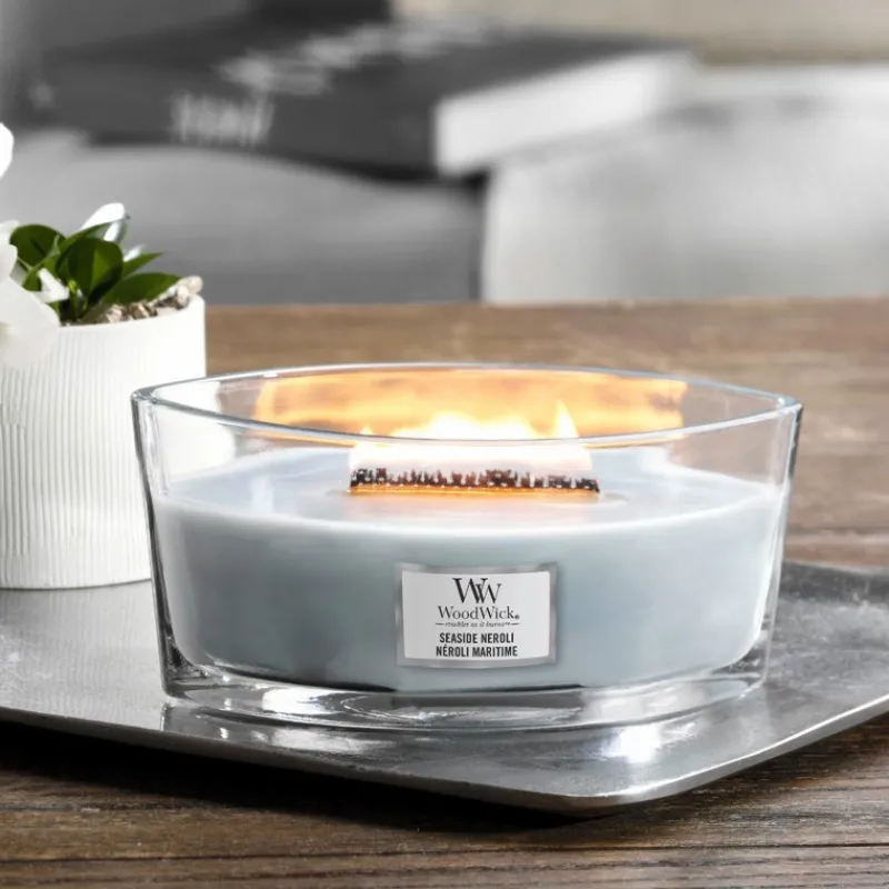 Bougies Parfumées|Bougies Décoratives<Woodwick Bougie parfumée Ellipse Neroli maritime,