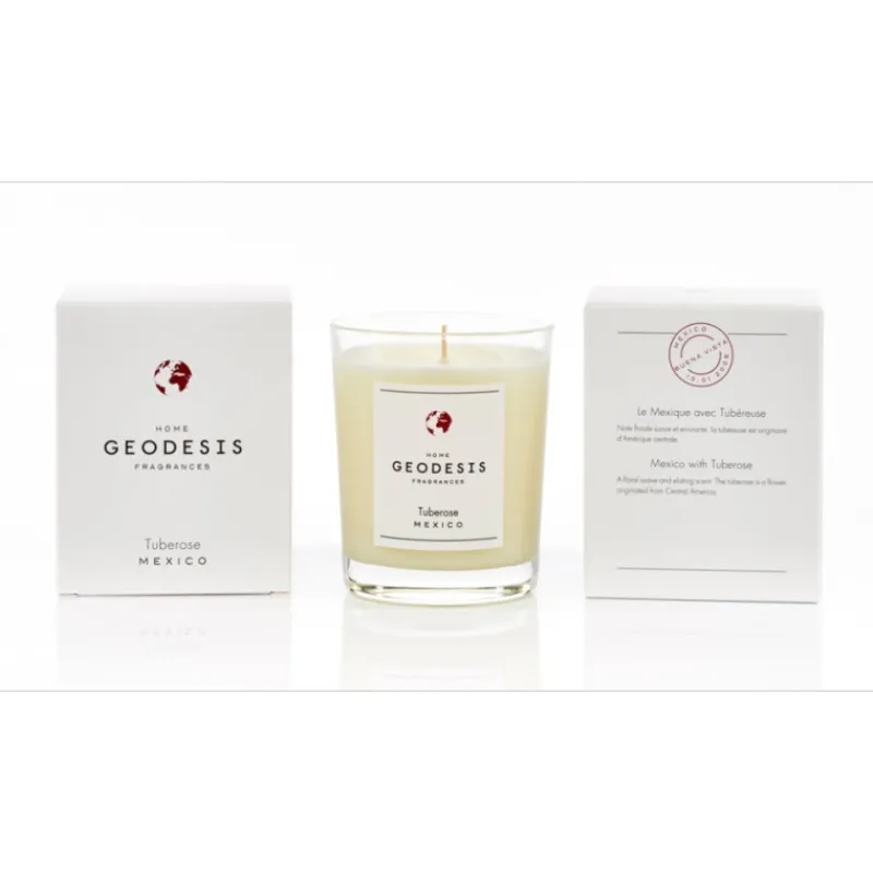 Bougies Parfumées<GEODESIS Bougie parfumée 180g Tubéreuse,