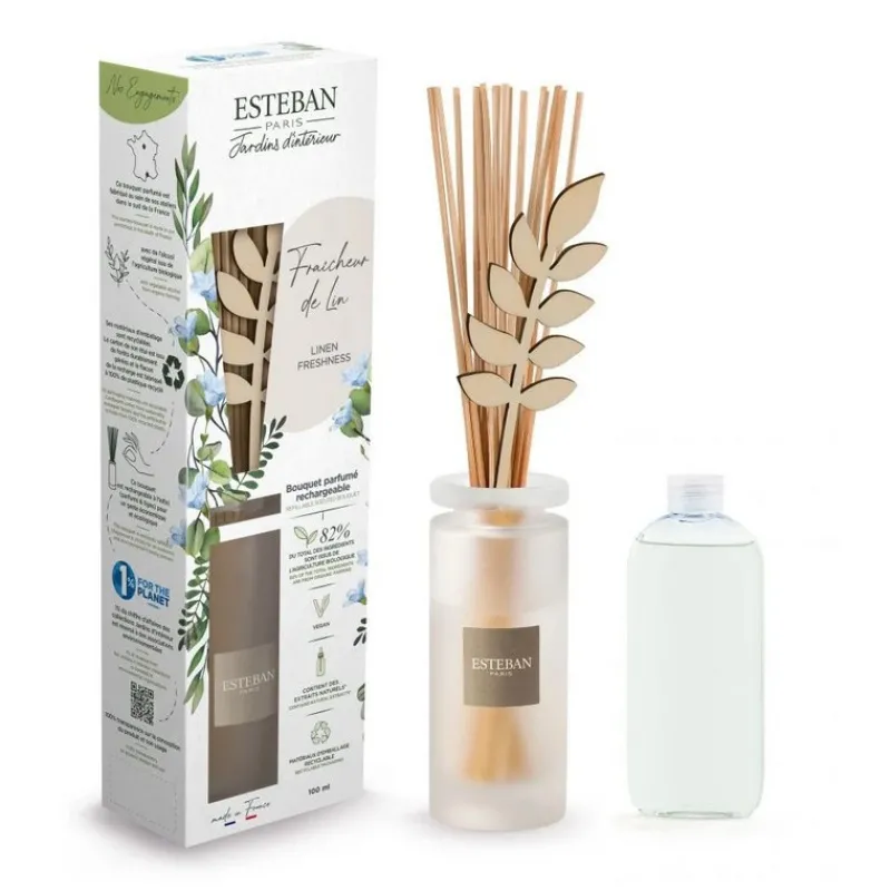 Diffuseurs De Parfum D'Intérieur<ESTEBAN Bouquet parfumé Fraîcheur de Lin,
