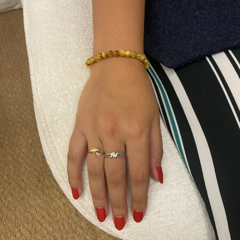 La Lithothérapie<Koukouma & Co Bracelet Œil de Tigre doré,