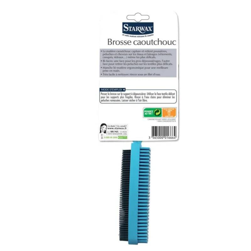 Brosserie<STARWAX Brosse Caoutchouc pour textile,