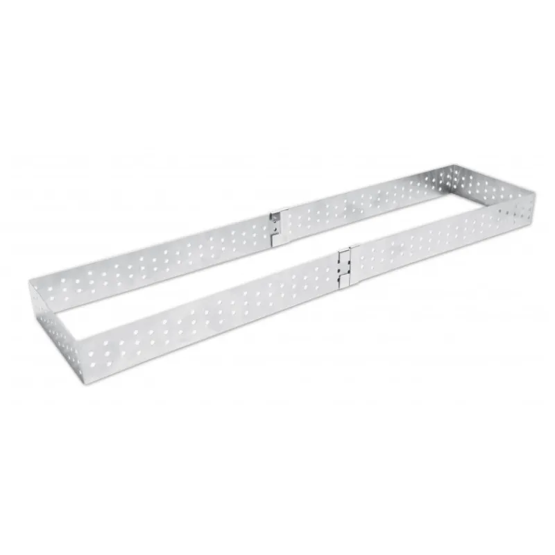 Cercles À Gâteaux|Moules À Pâtisserie<ScrapCooking Cadre à tarte rectangle extensible perforé inox,