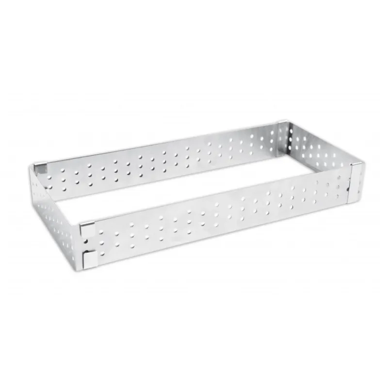 Cercles À Gâteaux|Moules À Pâtisserie<ScrapCooking Cadre à tarte rectangle extensible perforé inox,