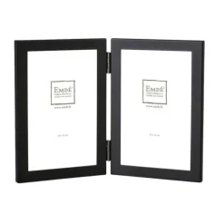 Cadres À Poser<EMDE Cadre métal noir mat double 10x15cm, Emdé