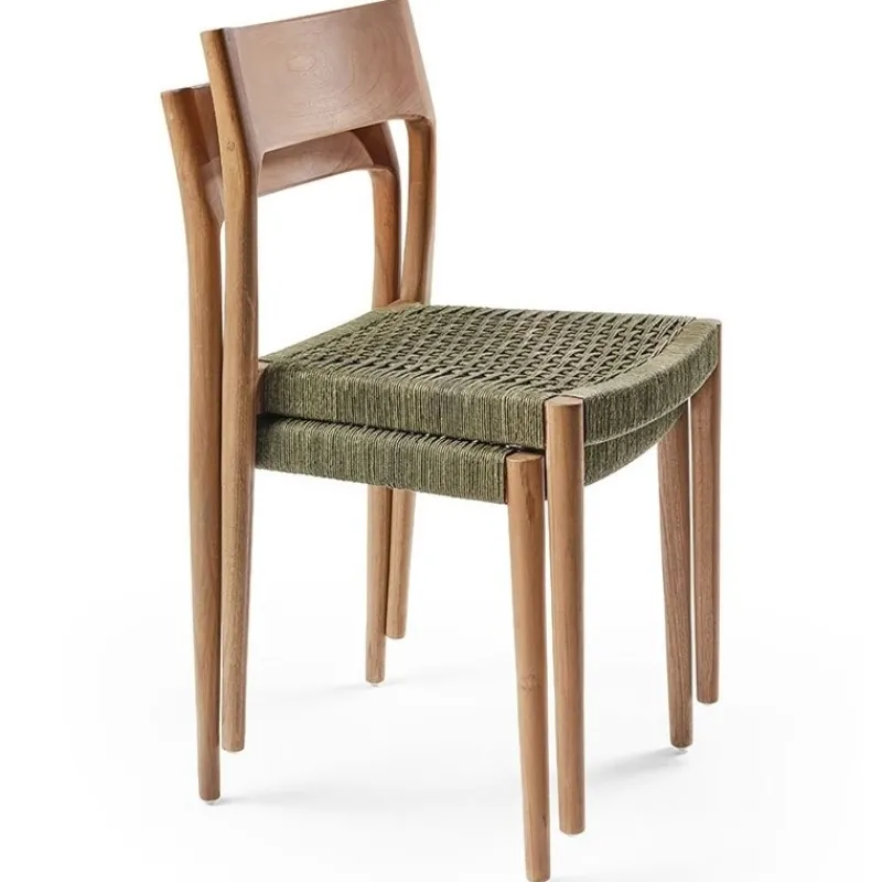 Fauteuils, Chaises Et Bancs|Chaises<Manufactori Chaise empilable en teck Buco,