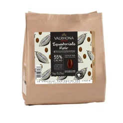 Les Ingrédients Du Pâtissier|Le Chocolat<VALRHONA Chocolat à pâtisser & déguster Equatoriale noir 55%,