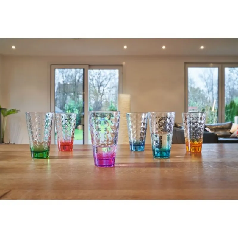 Chopes Et Gobelets<LEONARDO Coffret 6 chopes assorties Optic Color, Léonardo