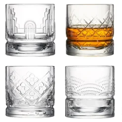 Verres Whisky Et Porto<La Rochère Coffret 4 gobelets à Whisky Dandy ,