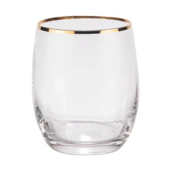 Chopes Et Gobelets<Crystal BOHEMIA Coffret 6 gobelets Waterfall Filet Or,