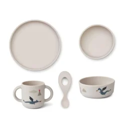 La Vaisselle Pour Enfant<Liewood Coffret 4 pièces repas en silicone Vivi Little Dragon,
