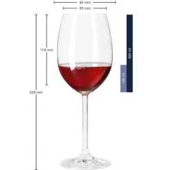 Verres À Vin<LEONARDO Coffret 6 verres à vin rouge 46 cl Daily, Léonardo