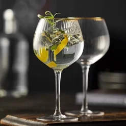 Verres Apéritif|Verres À Cocktail<LYNGBY GLAS Coffret 4 verres Gin&Tonic Palermo Gold,