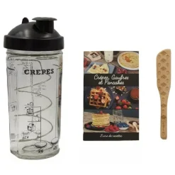 Fouets<COOKUT Coffret Shaker à crêpes, pancakes et gaufres Miam,