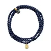 Les Bijoux<Têtes Blondes Collier et Bracelet 3 tours Madone Bleu Navy,