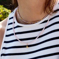 Les Bijoux<Têtes Blondes Collier et Bracelet 3 tours Polaire Rose Guimauve,