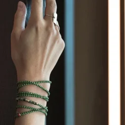 Les Bijoux<Têtes Blondes Collier et Bracelet 6 tours Nadège Vert Forêt,