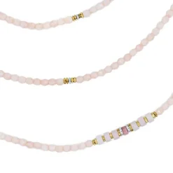 Les Bijoux<Têtes Blondes Collier et Bracelet 6 tours New Vir Rose Guimauve,