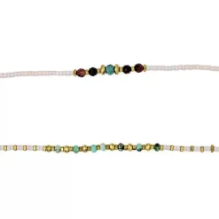 Les Bijoux<Têtes Blondes Collier et Bracelet 6 tours New Andy Rose Guimauve,