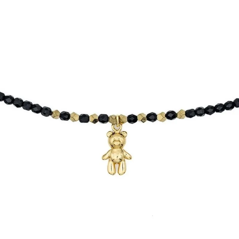 Les Bijoux<Têtes Blondes Collier et Bracelet 3 tours Doudou Dédé Noir,