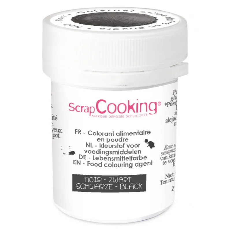 Les Macarons|Les Cupcakes<ScrapCooking Colorant artificiel en poudre Noir,
