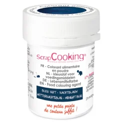 Les Macarons|Les Cupcakes<ScrapCooking Colorant artificiel en poudre Bleu Nuit,
