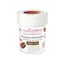 Les Macarons|Les Cupcakes<ScrapCooking Colorant artificiel en poudre Marron,