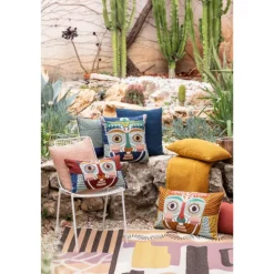 Coussins Et Rideaux<VIVARAISE Coussin brodé Yaku Multico,