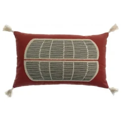 Coussins Et Rideaux<VIVARAISE Coussin brodé Yaël Géranium,