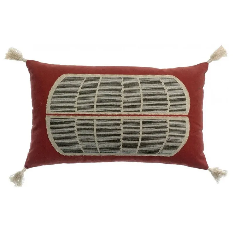 Coussins Et Rideaux<VIVARAISE Coussin brodé Yaël Géranium,