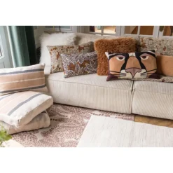 Coussins Et Rideaux<VIVARAISE Coussin imprimé Ariane Rouille,