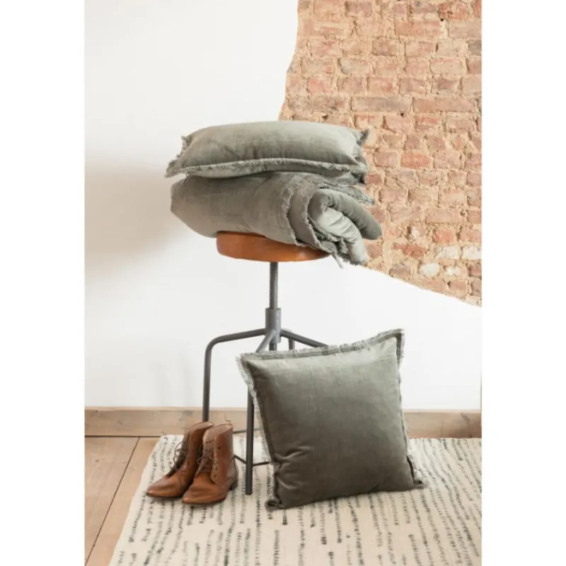 Coussins Et Rideaux<VIVARAISE Coussin uni Fara Thym,