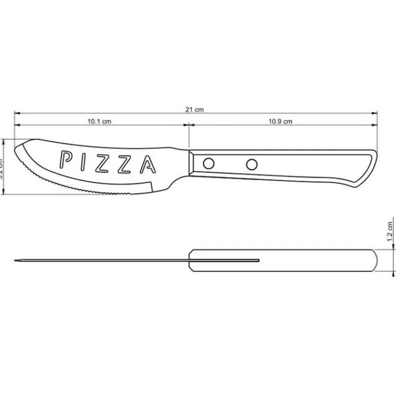 Couteaux<Tramontina Couteau à pizza Manche Bois,