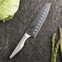 Couteaux Japonais<KAI Couteau Santoku alvéolé Seki Magoroku Shoso,