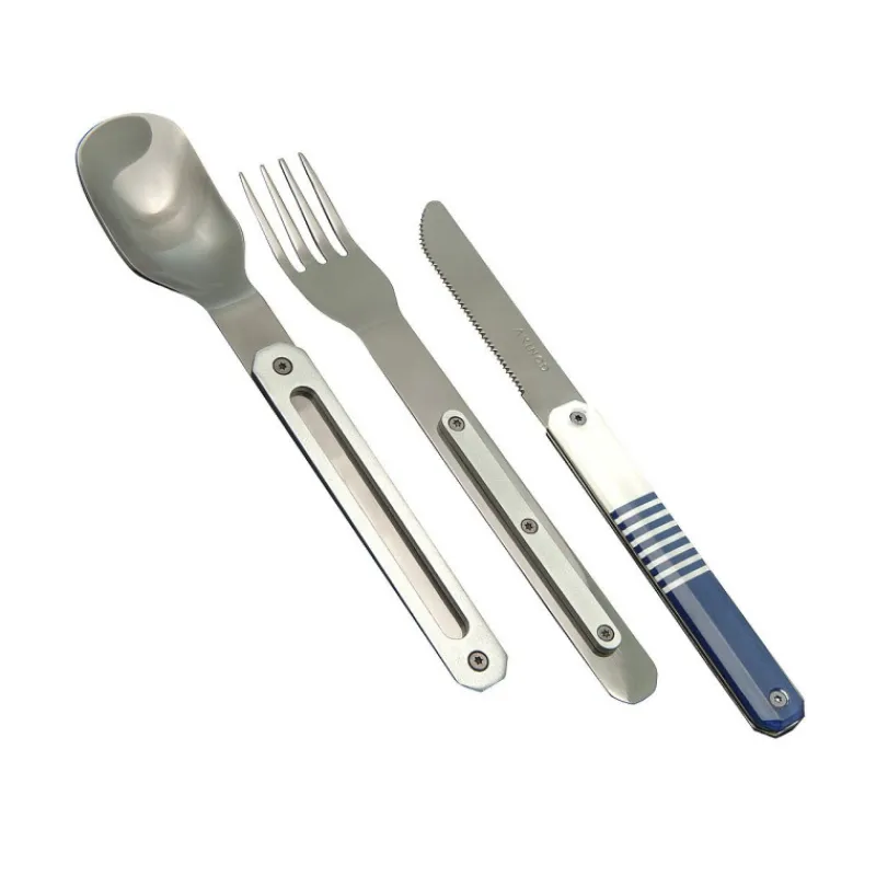 Ustensiles Pour Le Pique-Nique|Boîtes Repas Et Accessoires<AKINOD Couverts droits aimantés 12h34 Marinière bleue,